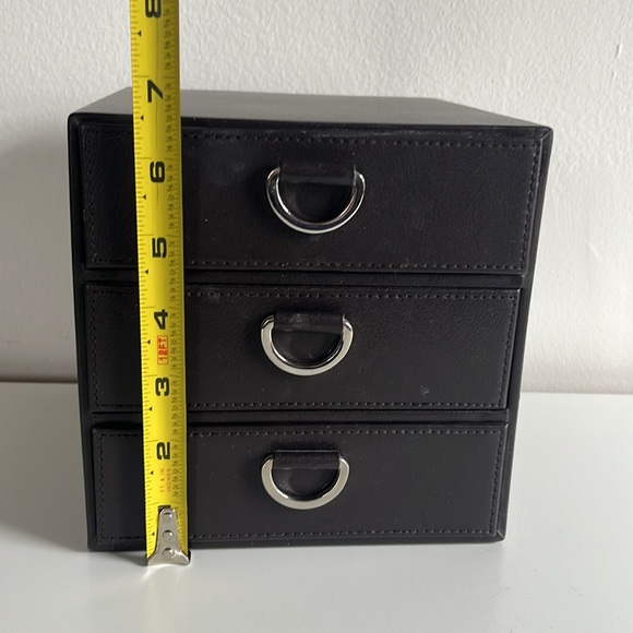 Brown Three Drawer Container Store Jewelry Box - Picture 11 of 12